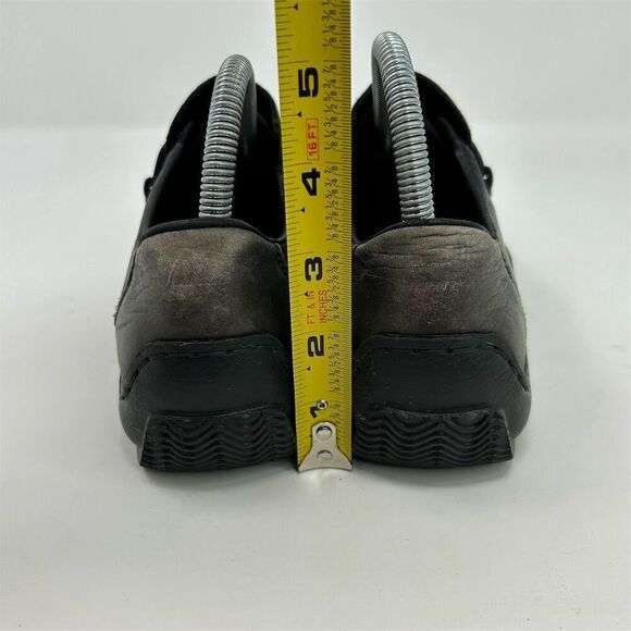 Rieker Multicolor Gray and Black Leather Loafers Slip On Casual Shoes Size 40 - Picture 7 of 14